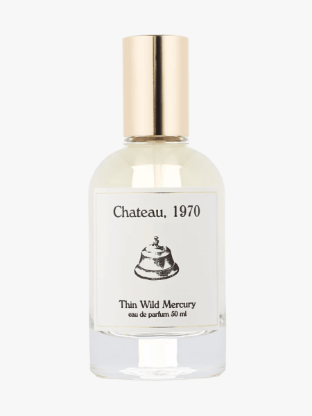 Thin Wild Mercury Chateau 1970 Eau de Parfum in branded component on a light gray background