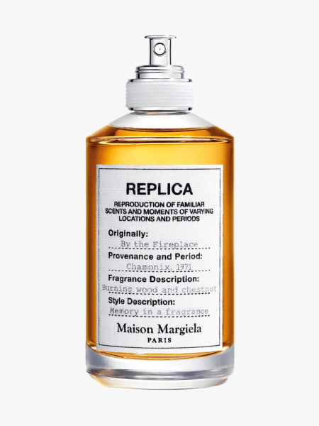Maison Margiela Replica By the Fireplace Eau de Toilette in branded component on a light gray background