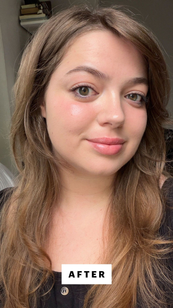 Allure commerce market editor Sarah Hoffmann before using the Dr. Groot Scalp Revitalizing Solution Shampoo and Conditioner